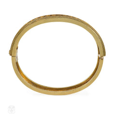 Antique gold basketweave bracelet