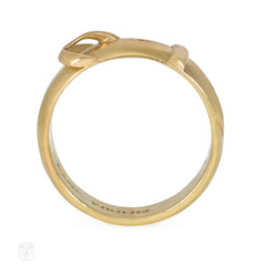 Antique gold buckle ring