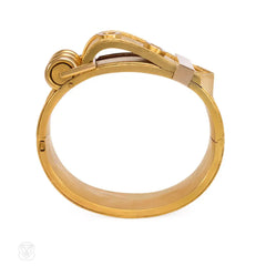 Antique gold buckled cuff bracelet