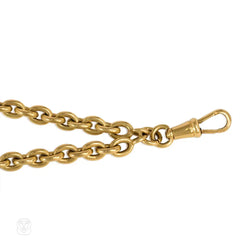 Antique gold cable link longchain, France