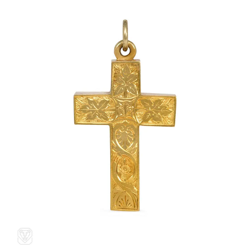 Antique Gold Cross Pendant