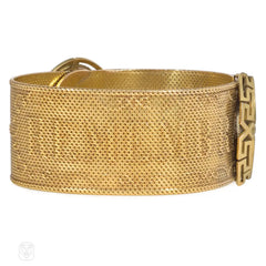 Antique gold, enamel, and diamond "Remembrance" bracelet