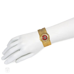 Antique gold, enamel, and diamond "Remembrance" bracelet