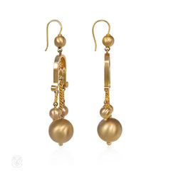 Antique gold girandole earrings