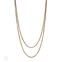 Antique gold long chain