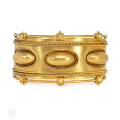 Antique gold lozenge bangle