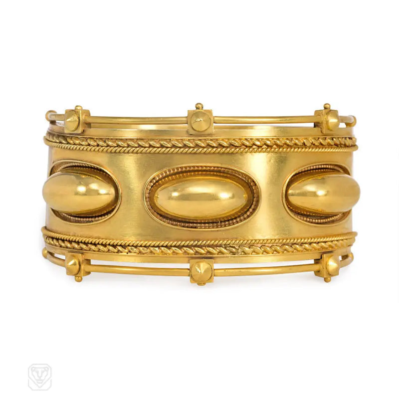 Antique Gold Lozenge Bangle