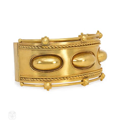 Antique gold lozenge bangle