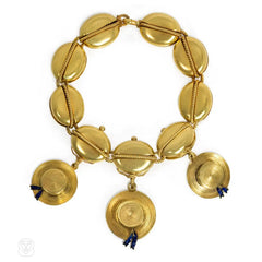 Antique gold nautical motif bracelet