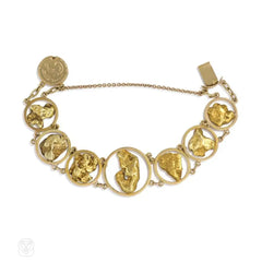 Antique gold nugget bracelet