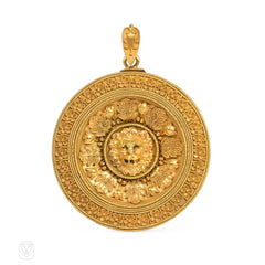 Antique gold pendant, Ernesto Pierret