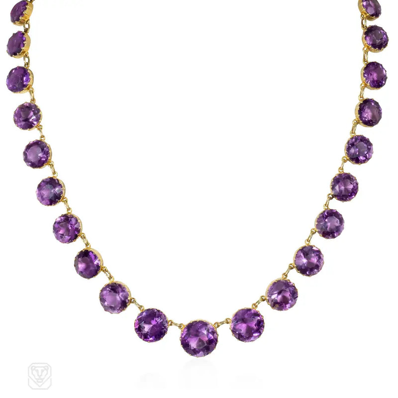 Antique graduated amethyst necklace fine necklaces