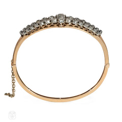 Antique graduated diamond bangle
