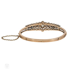 Antique graduated diamond bangle
