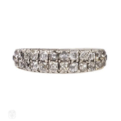 Antique half-hoop diamond ring