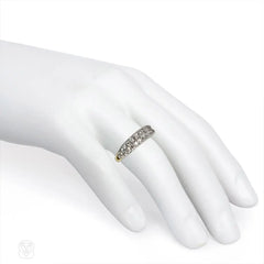 Antique half-hoop diamond ring