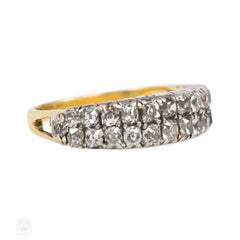 Antique half-hoop diamond ring