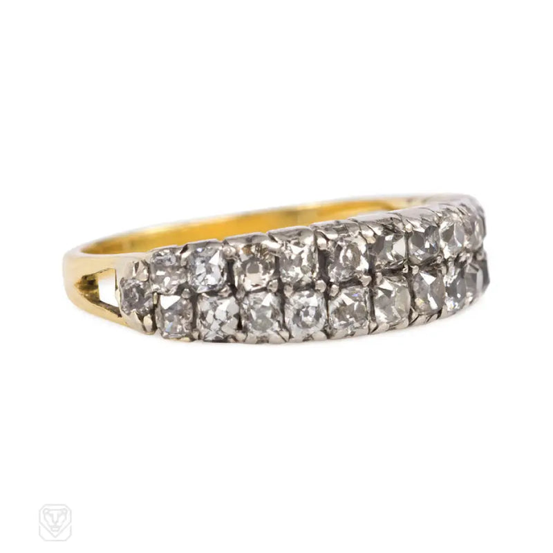 Antique Half - Hoop Diamond Ring
