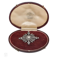 Antique Harvey & Gore diamond starburst brooch
