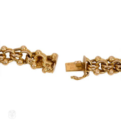 Antique interlocking beaded necklace, France