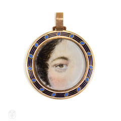 Antique lover's eye pendant