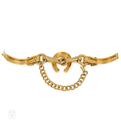 Antique lucky horseshoe bracelet, France