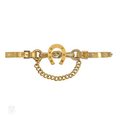 Antique lucky horseshoe bracelet, France