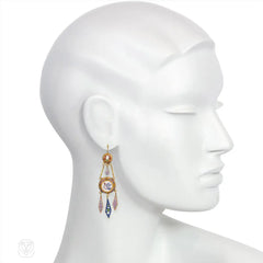 Antique micromosaic earrings, Vatican