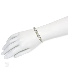 Antique moonstone and diamond bracelet