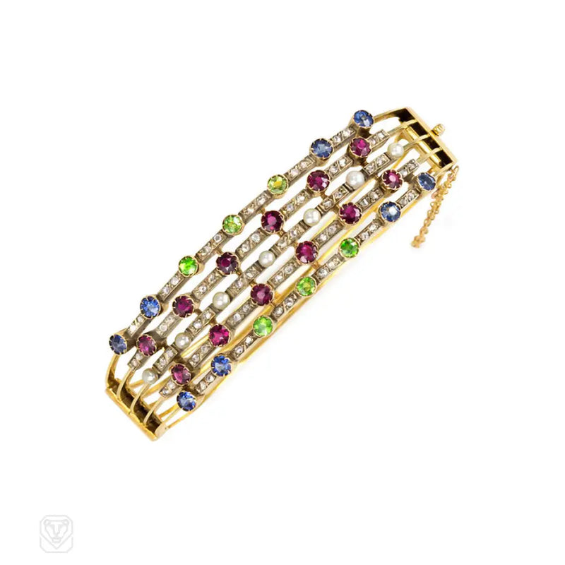 Antique Multigem Harem Bracelet