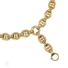 Antique nautical locket chain necklace