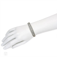 Antique oblong diamond bangle