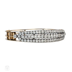 Antique oblong diamond bangle