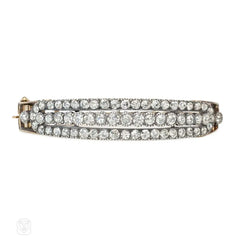 Antique oblong diamond bangle