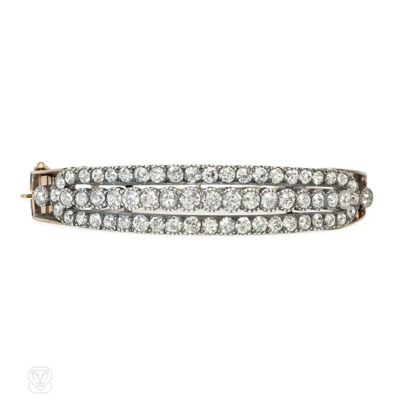 Antique Oblong Diamond Bangle