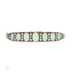 Antique opal and diamond bracelet, England