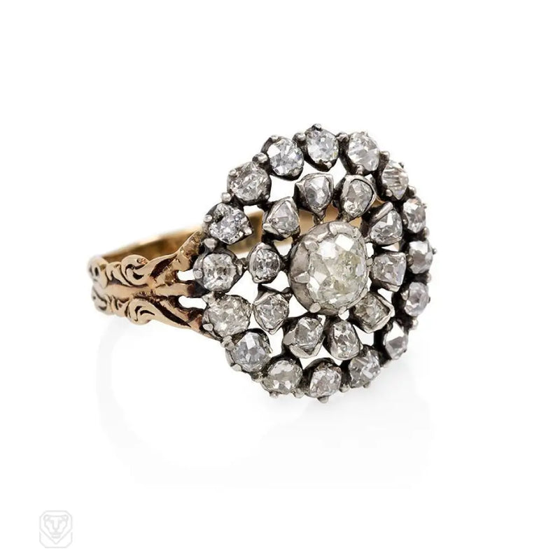 Antique Open Cluster Diamond Ring