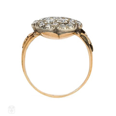 Antique pavé diamond cluster ring
