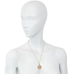 Antique pearl and diamond pendant locket and chain