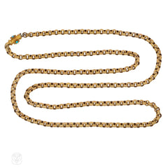 Antique pinchbeck muff chain