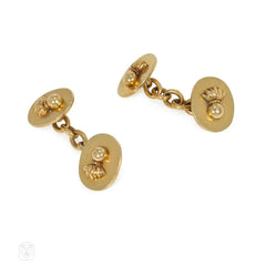 Antique Royal Fusiliers gold cufflinks