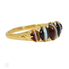 Antique sardonyx and diamond ring