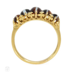Antique sardonyx and diamond ring