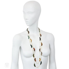 Antique Scottish agate specimen necklace