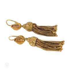 Antique tassel earrings, France
