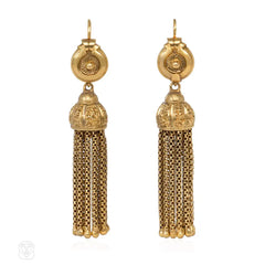 Antique tassel earrings, France