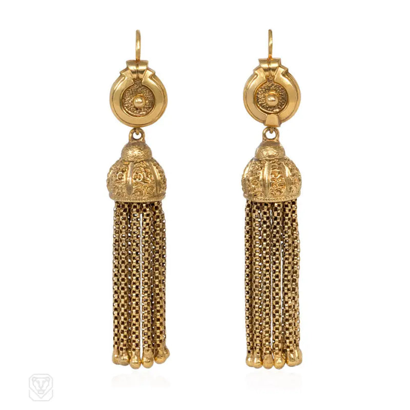 Antique Tassel Earrings France