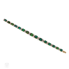 Antique tourmaline and diamond bracelet