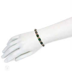 Antique tourmaline and diamond bracelet