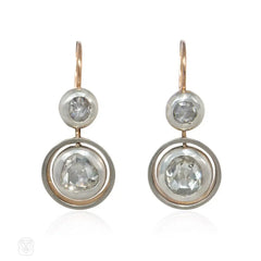 Antique two-stone rose diamond earrings